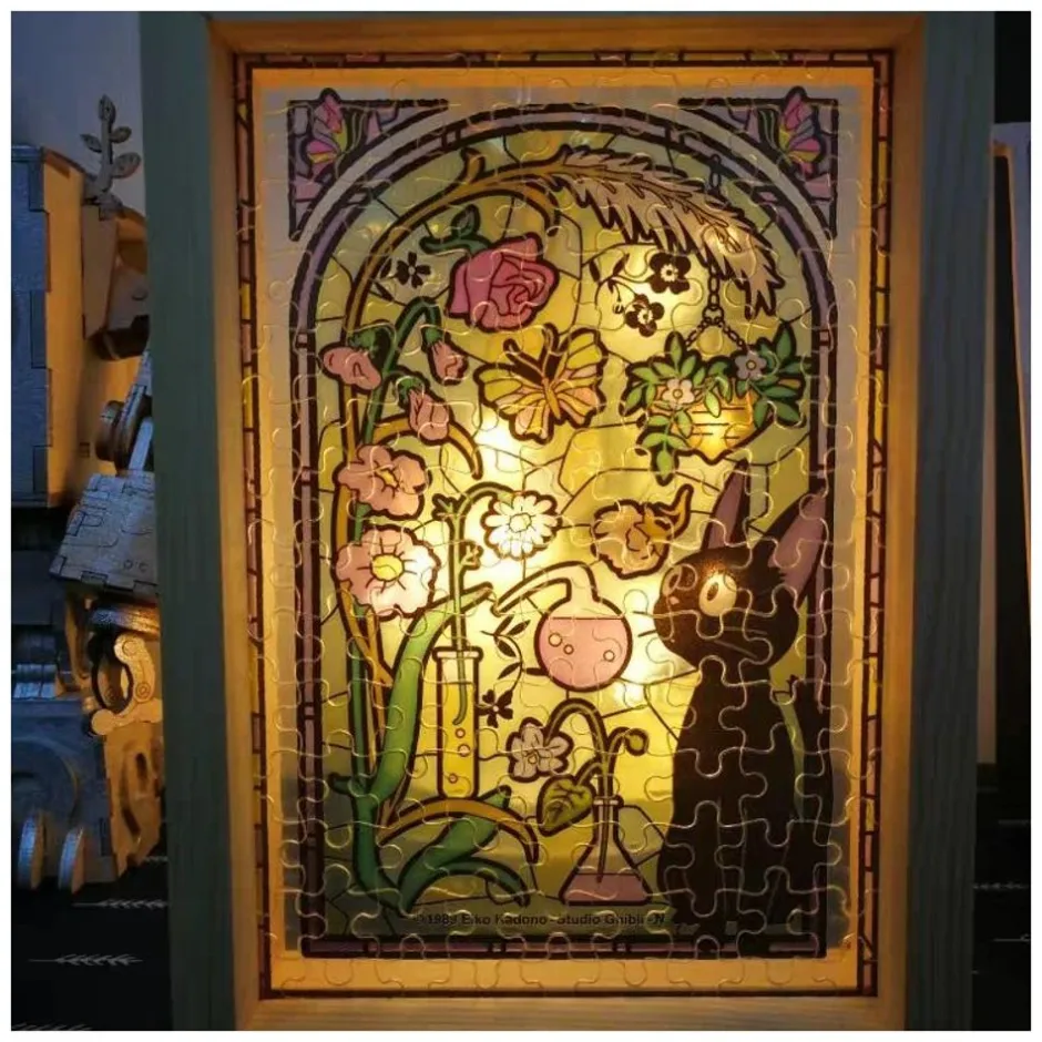 Maison Ghibli Jigsaw Puzzle-Stained Glass Puzzle 126P Big Totoro - My Neighbor Totoro