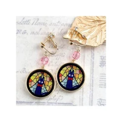 Maison Ghibli Jewellery-Stained Glass Series - Earrings Kiki- Kiki'S Delivery