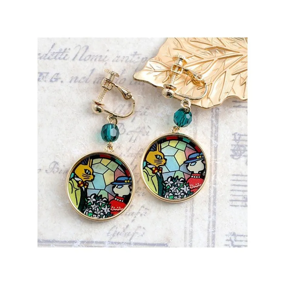 Maison Ghibli Jewellery-Stained Glass Series - Earrings Louise&Baron -Whisper Of The Heart