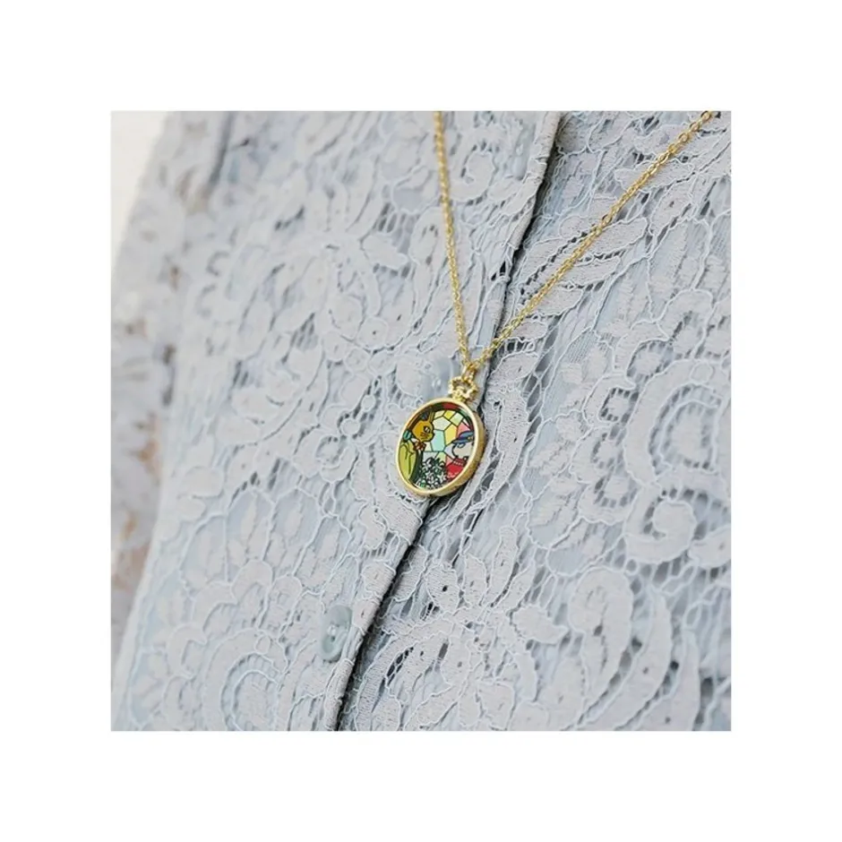 Maison Ghibli Jewellery-Stained Glass Series - Pendant Louise & Baron-Whisper Of The Heart