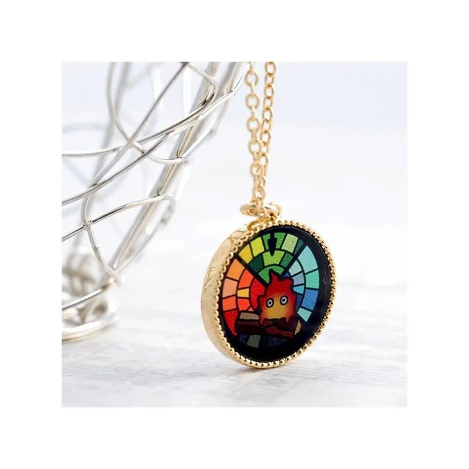 Maison Ghibli Jewellery-Stained Glass Series - Pendant Calcifer-Howl'S Moving Castle