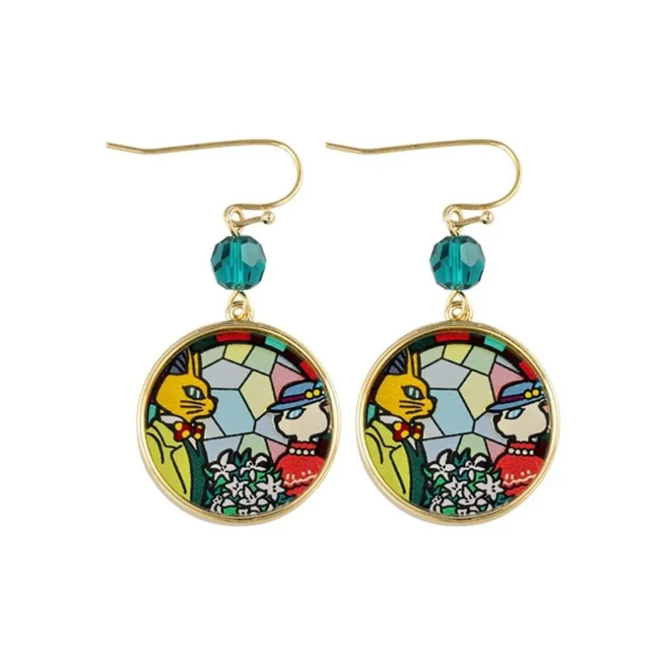 Maison Ghibli Jewellery-Stained Glass Series - Pierced Earrings - Whisper Of The Heart