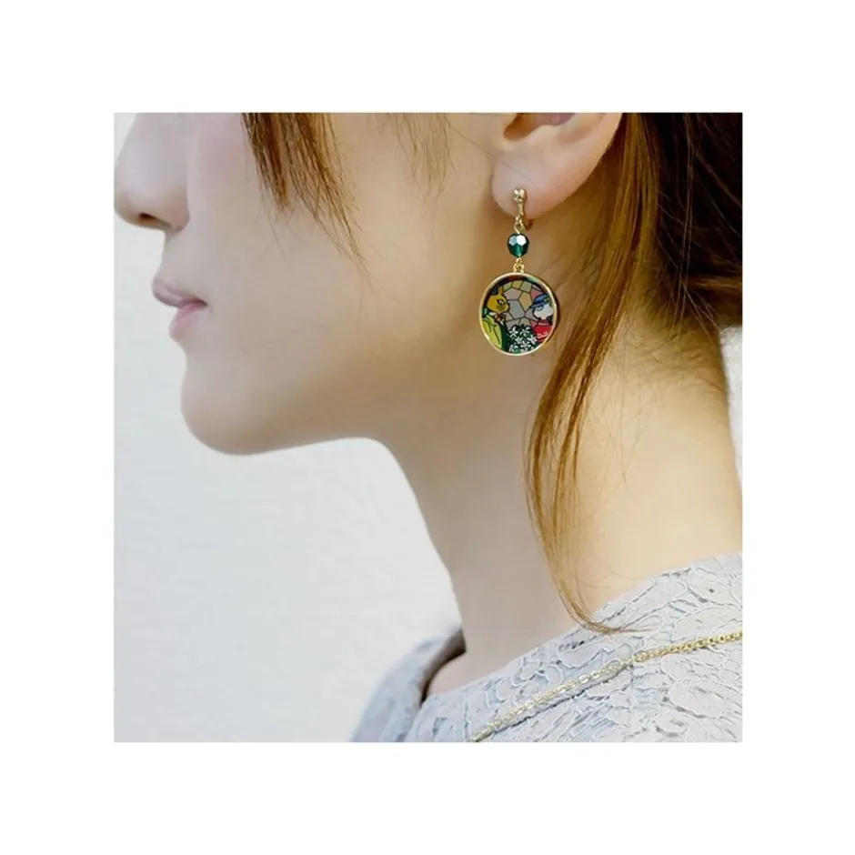Maison Ghibli Jewellery-Stained Glass Series - Pierced Earrings - Whisper Of The Heart