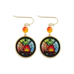 Maison Ghibli Jewellery-Stained Glass Series-Pierced Earrings Calcifer -Howl'S Moving Castle