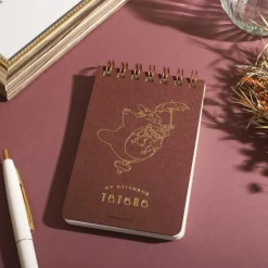 Maison Ghibli Notebooks And Notepads-Stamped Ring Notebook 11,5 7,2Cm Flying Totoro - My Neighbor Totoro