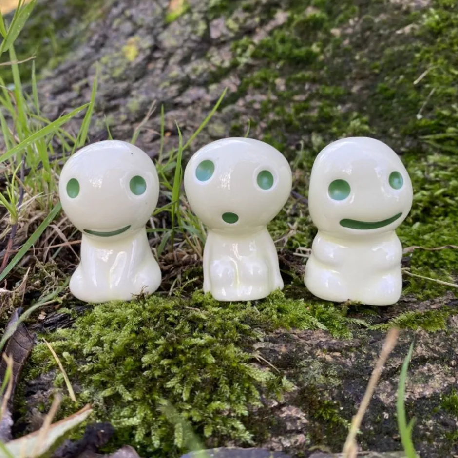 Maison Ghibli Statues-Statue Kodama C & 1 Blind Power Stone - Princess Mononoke