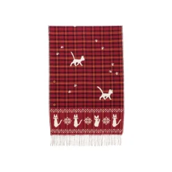 Maison Ghibli Outfits-Stole With Button Jiji Check Pattern - Kiki'S Delivery Service