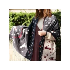 Maison Ghibli Outfits-Stole With Button Kiki Snowing City - Kiki'S Delivery Service