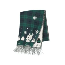 Maison Ghibli Outfits-Stole With Button Totoro Check Pattern - My Neighbor Tororo