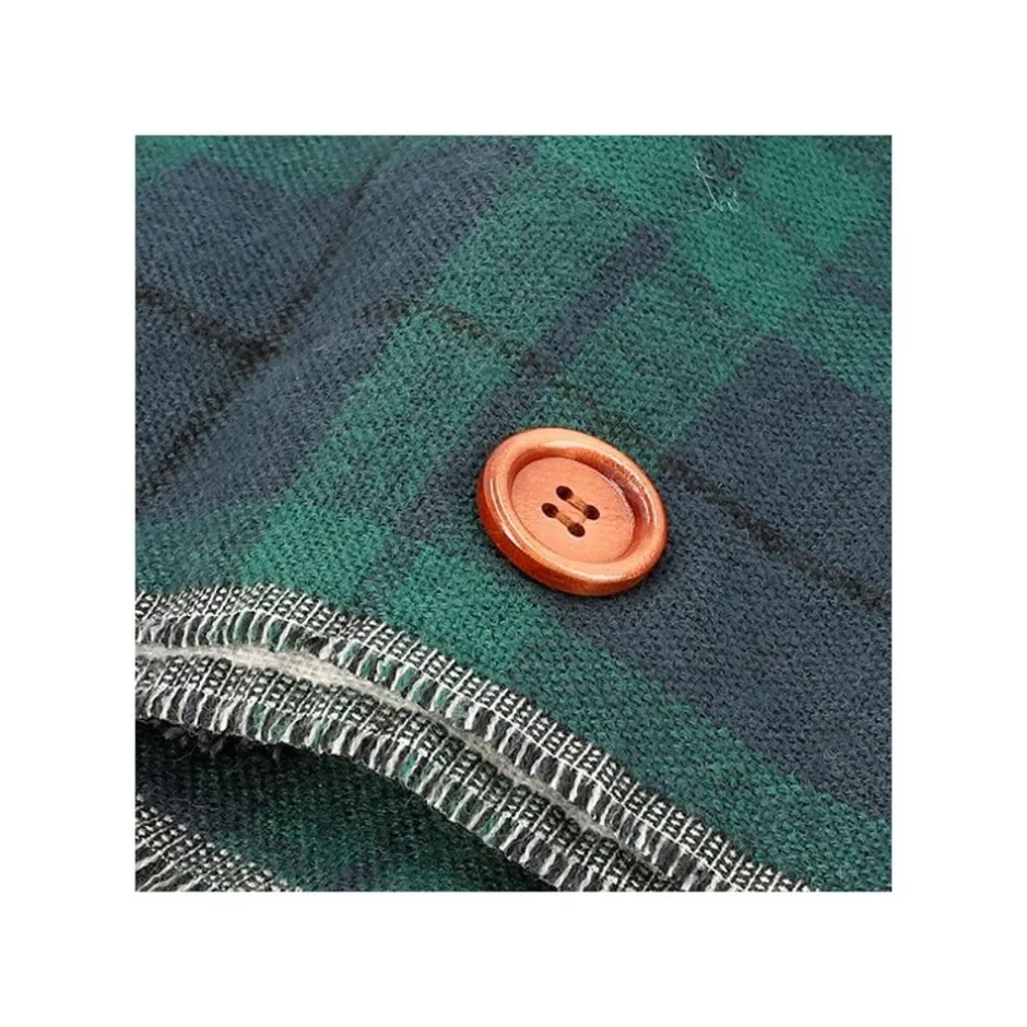 Maison Ghibli Outfits-Stole With Button Totoro Check Pattern - My Neighbor Tororo
