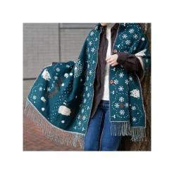 Maison Ghibli Outfits-Stole With Button Walking In Snow - My Neighbor Totoro
