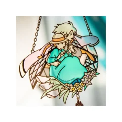 Maison Ghibli Decoration-Sun Catcher Stained Glass Sophie & Hauru - Howl'S Moving Castle
