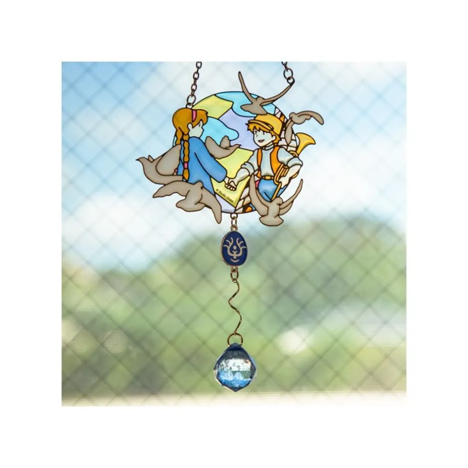 Maison Ghibli Decoration-Sun Catcher Stained Glass Sheeta & Pazu - Castle In The Sky