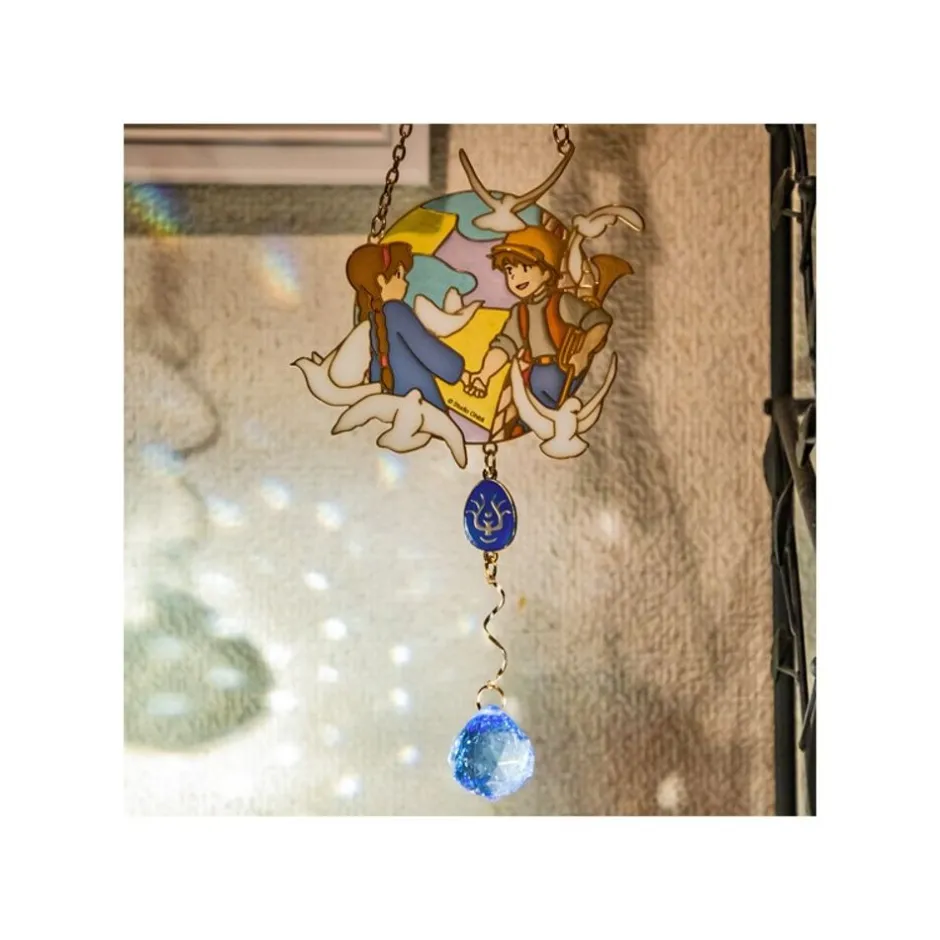 Maison Ghibli Decoration-Sun Catcher Stained Glass Sheeta & Pazu - Castle In The Sky