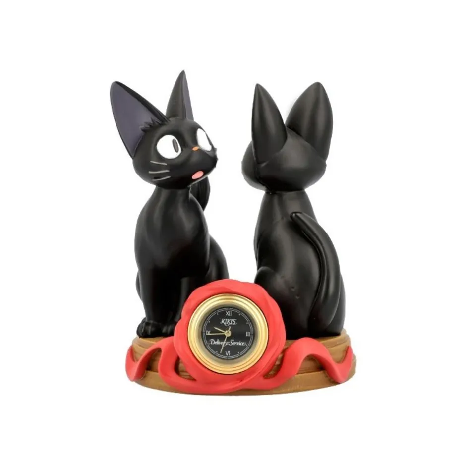 Maison Ghibli Decoration-Table Clock Jiji & Soft Toy Jiji - Kiki'S Delivery Service