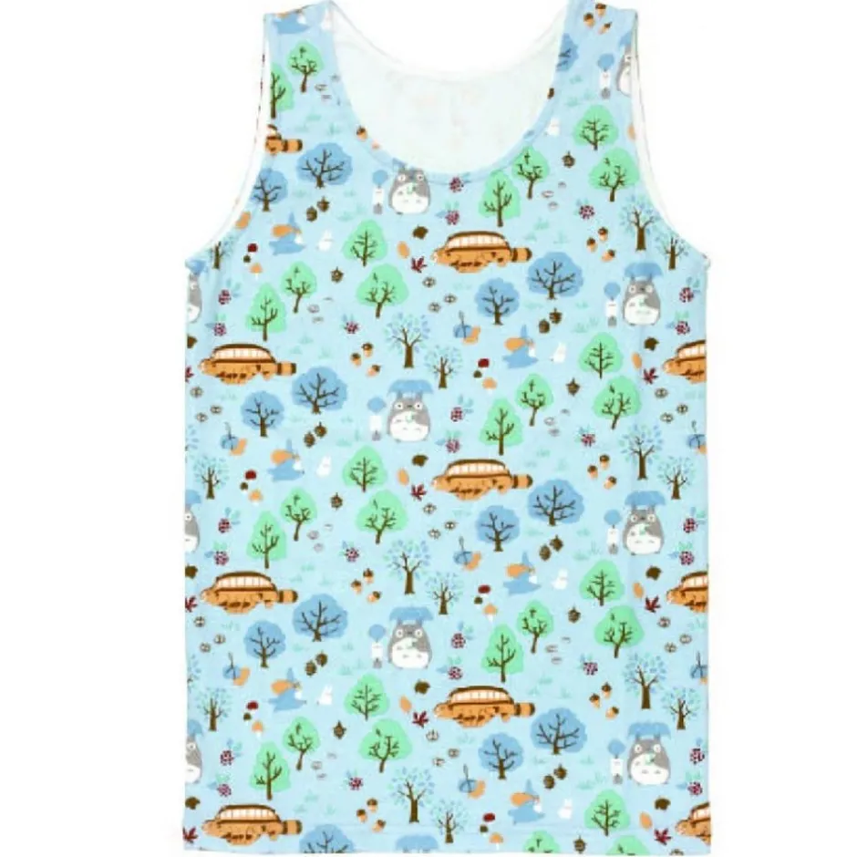 Maison Ghibli Outfits-Tank Top With Totoro Light Blue Image (Woman) - My Neighbor Totoro