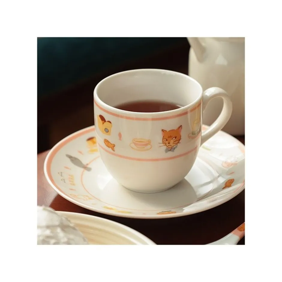 Maison Ghibli Kitchenware-Tea Time & Cat Cup - The Cat Returns