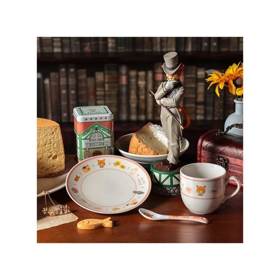Maison Ghibli Kitchenware-Tea Time & Cat Plate - The Cat Returns