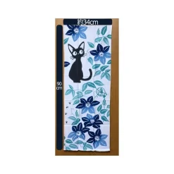 Maison Ghibli Outfits-Tenugui Jiji Blue Flowers - Kiki'S Delivery Service