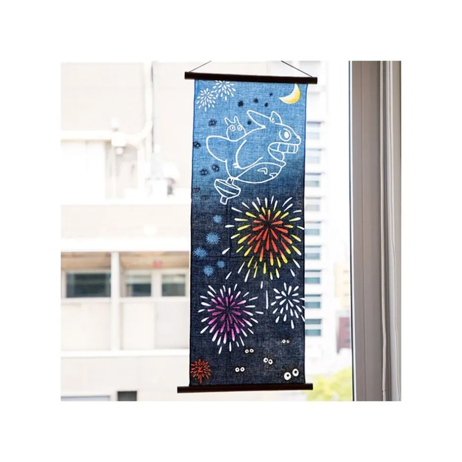 Maison Ghibli Household Linen-Tenugui Totoro Flying Fireworks - My Neighbor Totoro