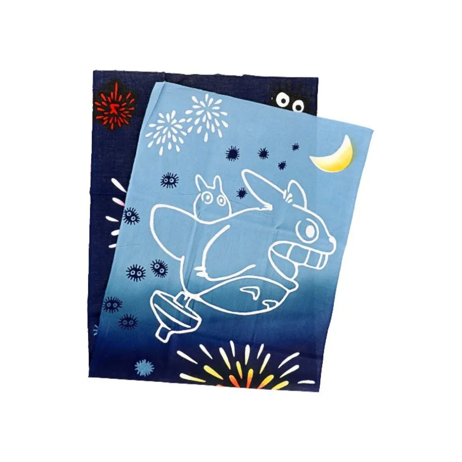 Maison Ghibli Household Linen-Tenugui Totoro Flying Fireworks - My Neighbor Totoro