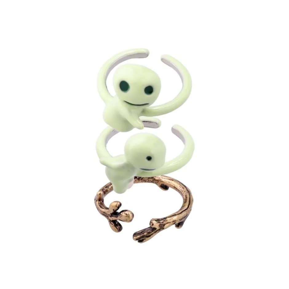 Maison Ghibli Jewellery-Three Ring Set Kodama - Princess Mononoke