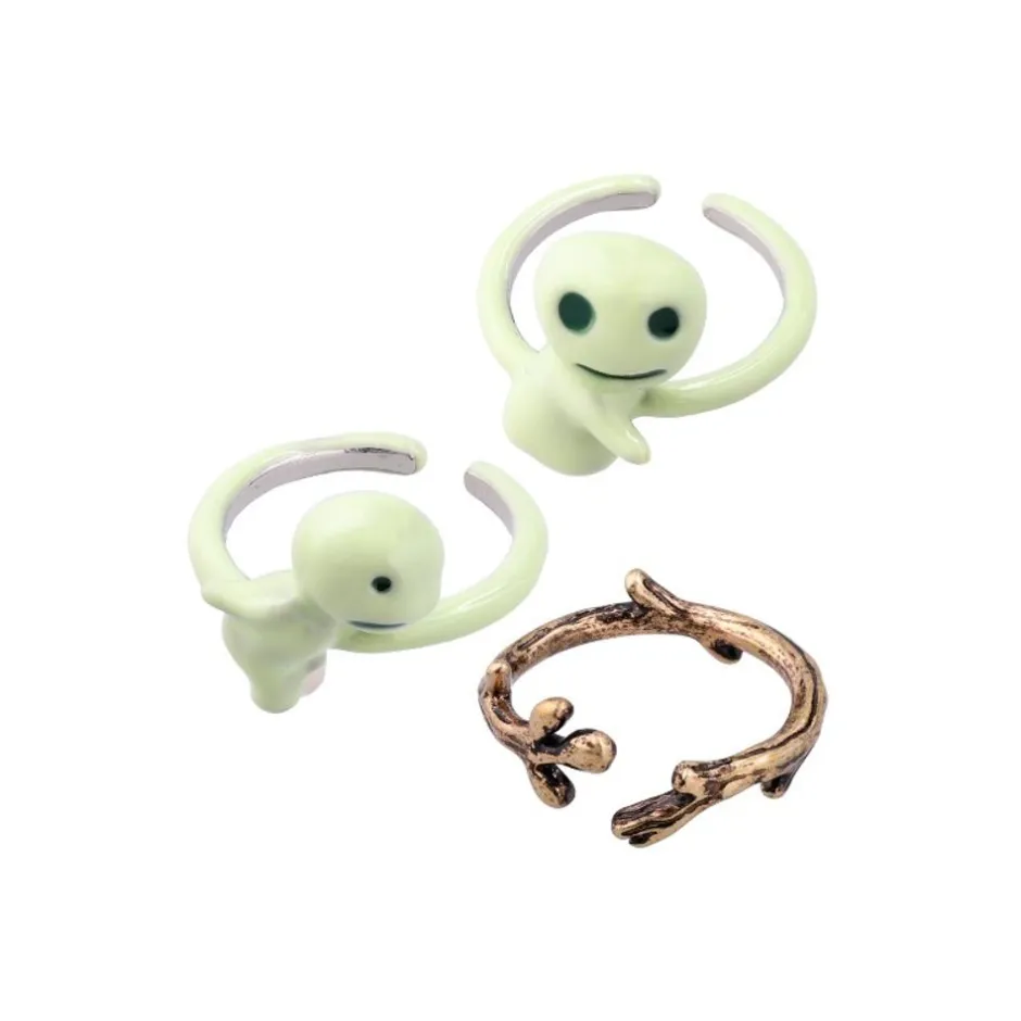 Maison Ghibli Jewellery-Three Ring Set Kodama - Princess Mononoke