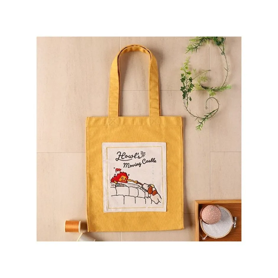 Maison Ghibli Bags-Tote Bag Calcifer & Heen - Howl'S Moving Castle