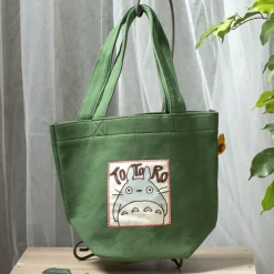 Maison Ghibli Bags-Tote Bag Totoro Autumn Green - My Neighbor Totoro