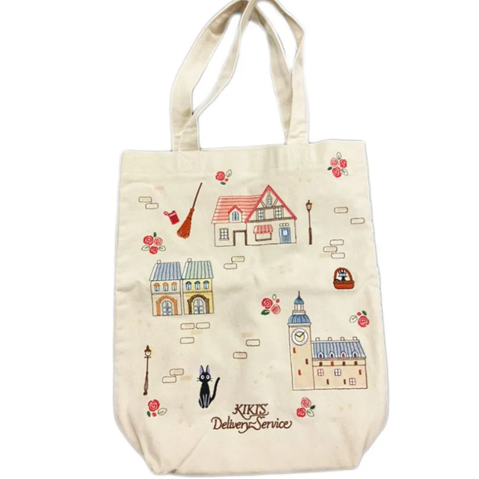 Maison Ghibli Bags-Tote Bag With Patch Kiki'S Town - Kiki'S Delivery Service