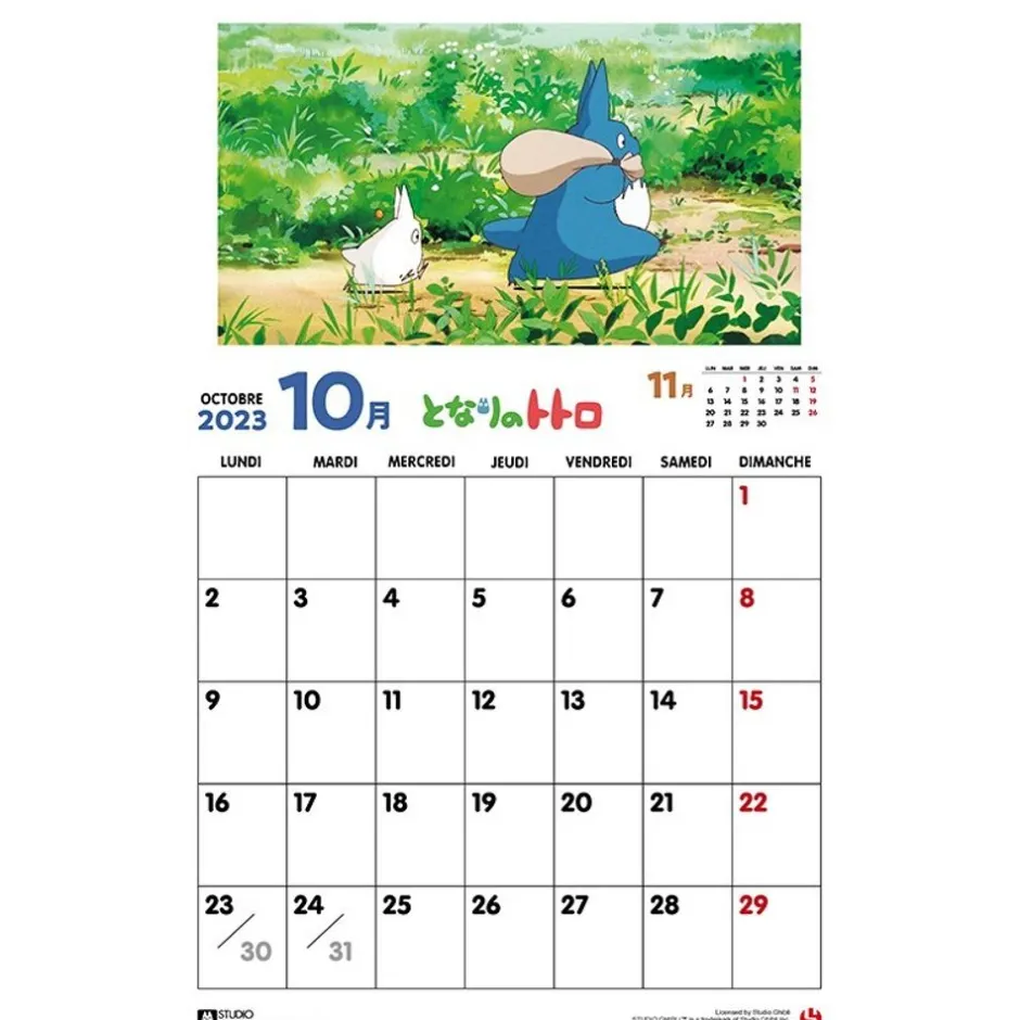 Maison Ghibli Schedule Diaries And Calendars-Totoro Calendar 2023