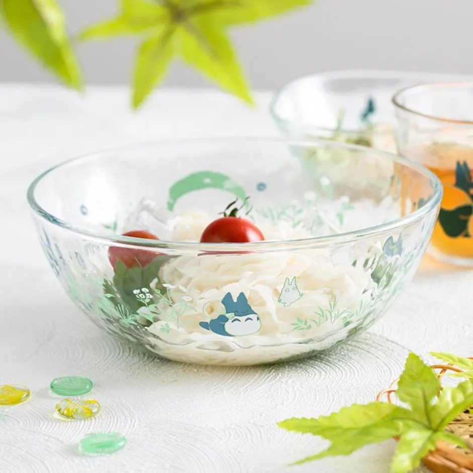 Maison Ghibli Kitchenware-Transparent Bowl 17Cm Chasing Acorns - My Neighbor Totoro