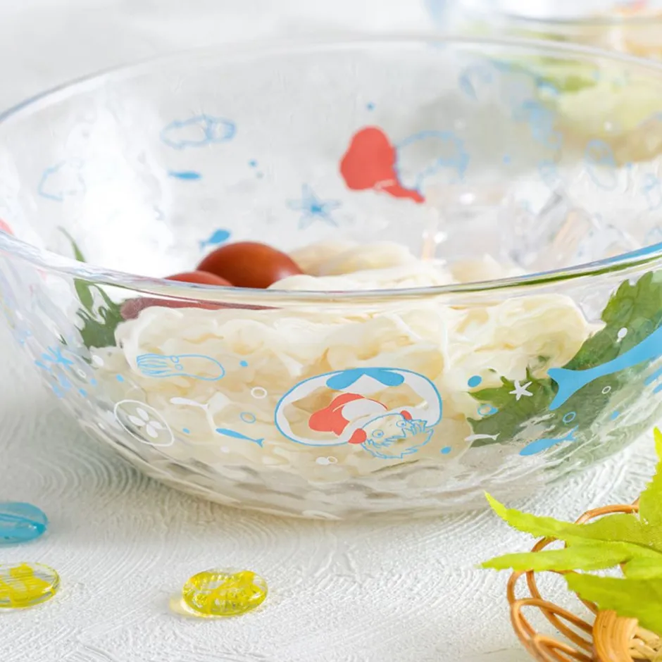 Maison Ghibli Kitchenware-Transparent Bowl 17Cm Ponyo Under The Sea - Ponyo On The Cliff