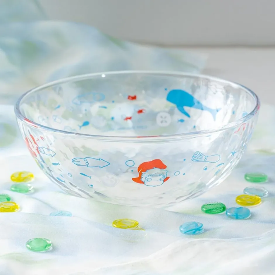 Maison Ghibli Kitchenware-Transparent Bowl 17Cm Ponyo Under The Sea - Ponyo On The Cliff