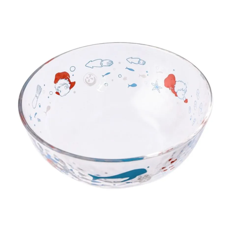 Maison Ghibli Kitchenware-Transparent Bowl 17Cm Ponyo Under The Sea - Ponyo On The Cliff