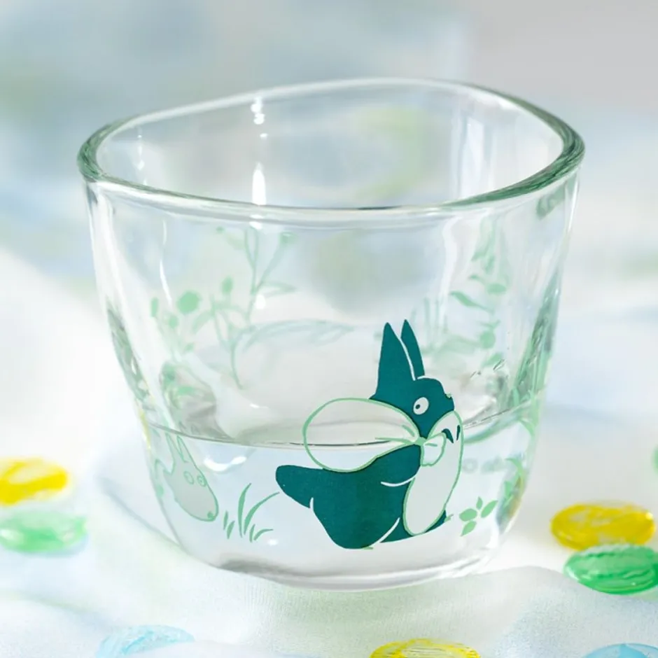Maison Ghibli Kitchenware-Transparent Glass Chasing Acorns - My Neighbor Totoro