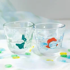 Maison Ghibli Kitchenware-Transparent Glass Chasing Acorns - My Neighbor Totoro