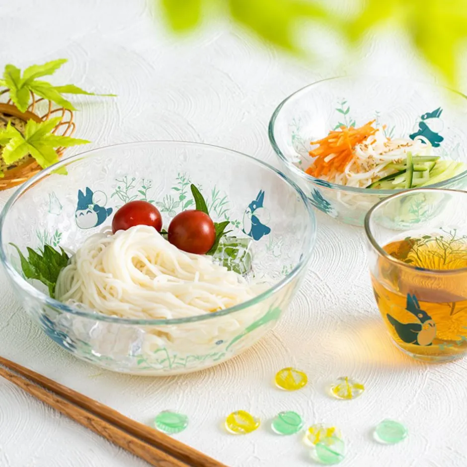 Maison Ghibli Kitchenware-Transparent Glass Chasing Acorns - My Neighbor Totoro
