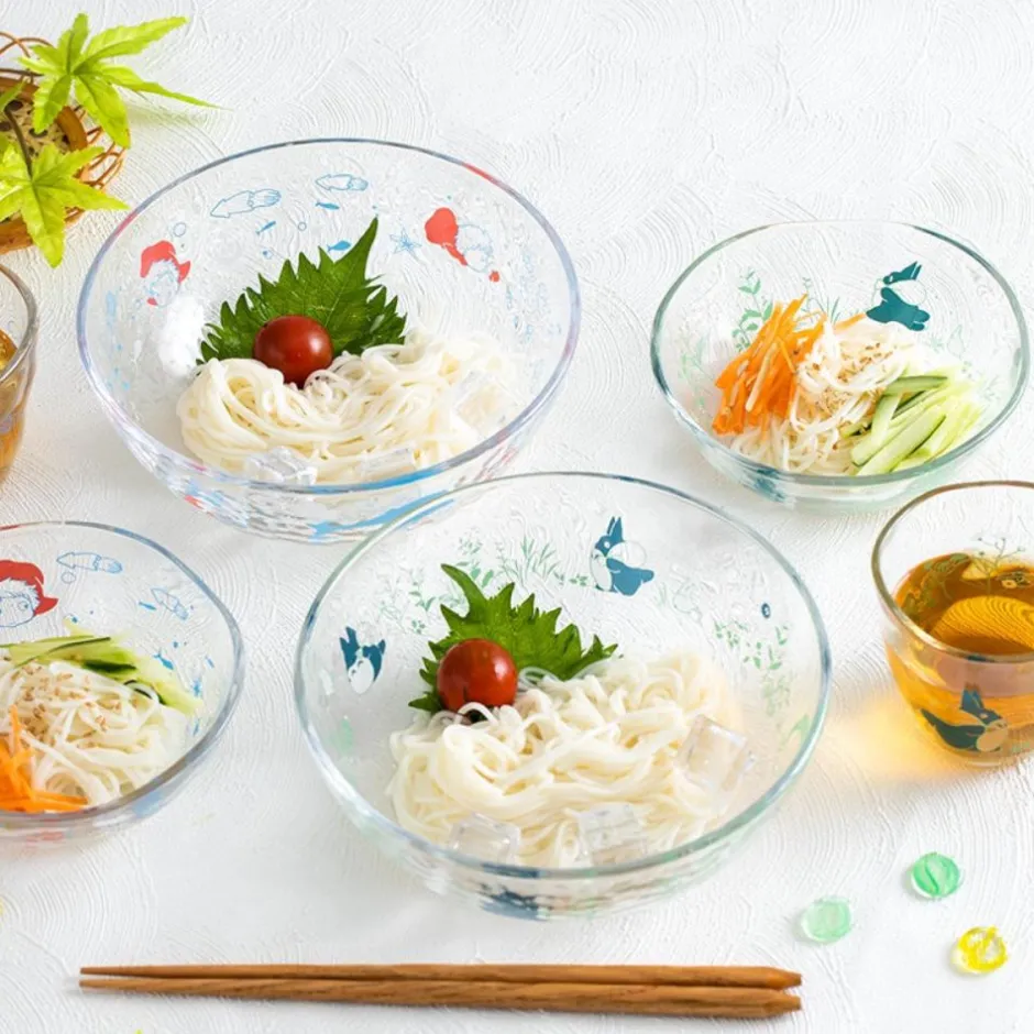 Maison Ghibli Kitchenware-Transparent Glass Chasing Acorns - My Neighbor Totoro