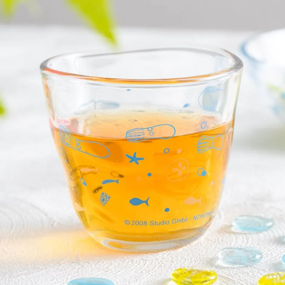 Maison Ghibli Kitchenware-Transparent Glass Ponyo Under The Sea - Ponyo On The Cliff