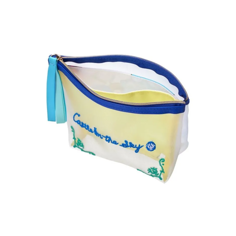 Maison Ghibli Accessories-Transparent Pouch Embroidered - Castle In The Sky