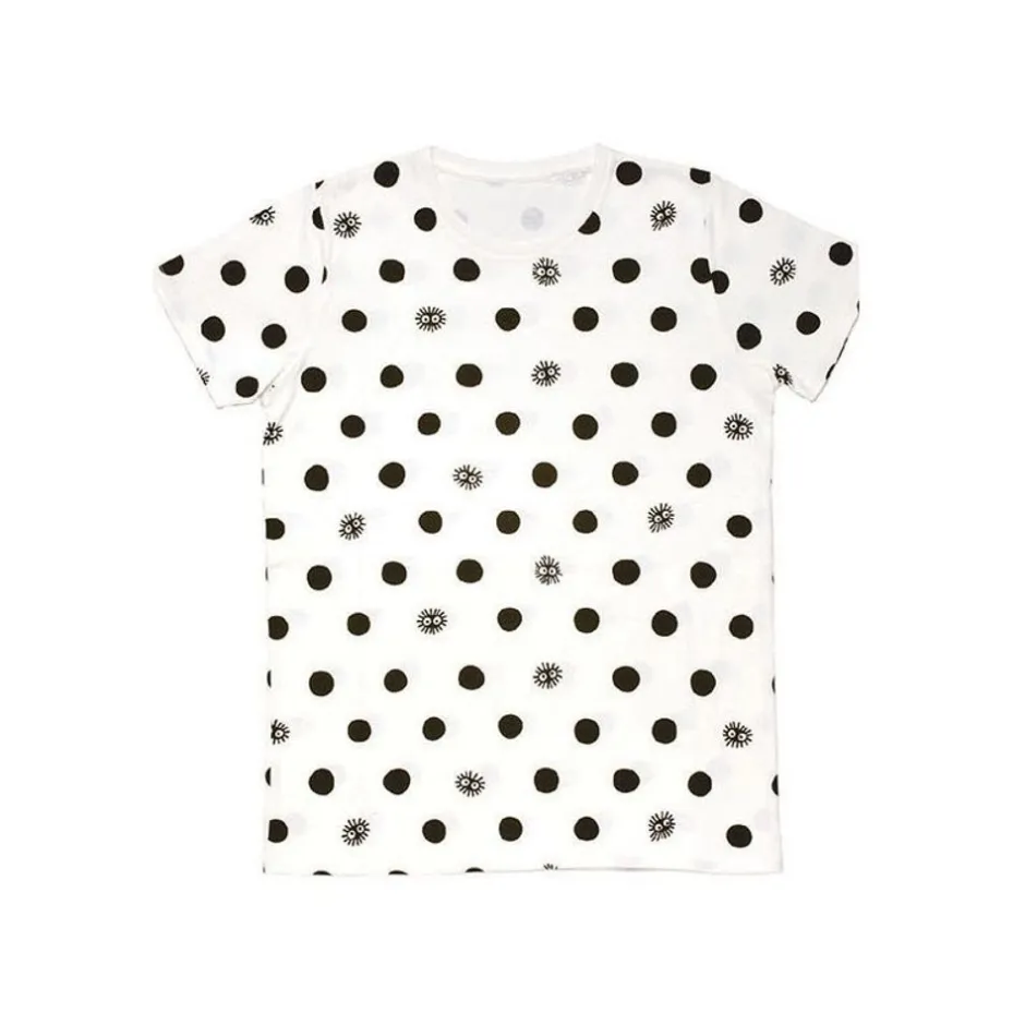 Maison Ghibli Outfits-T-Shirts Totoro Kurosuke Dots White S(Ladies) - My Neighbor Totoro