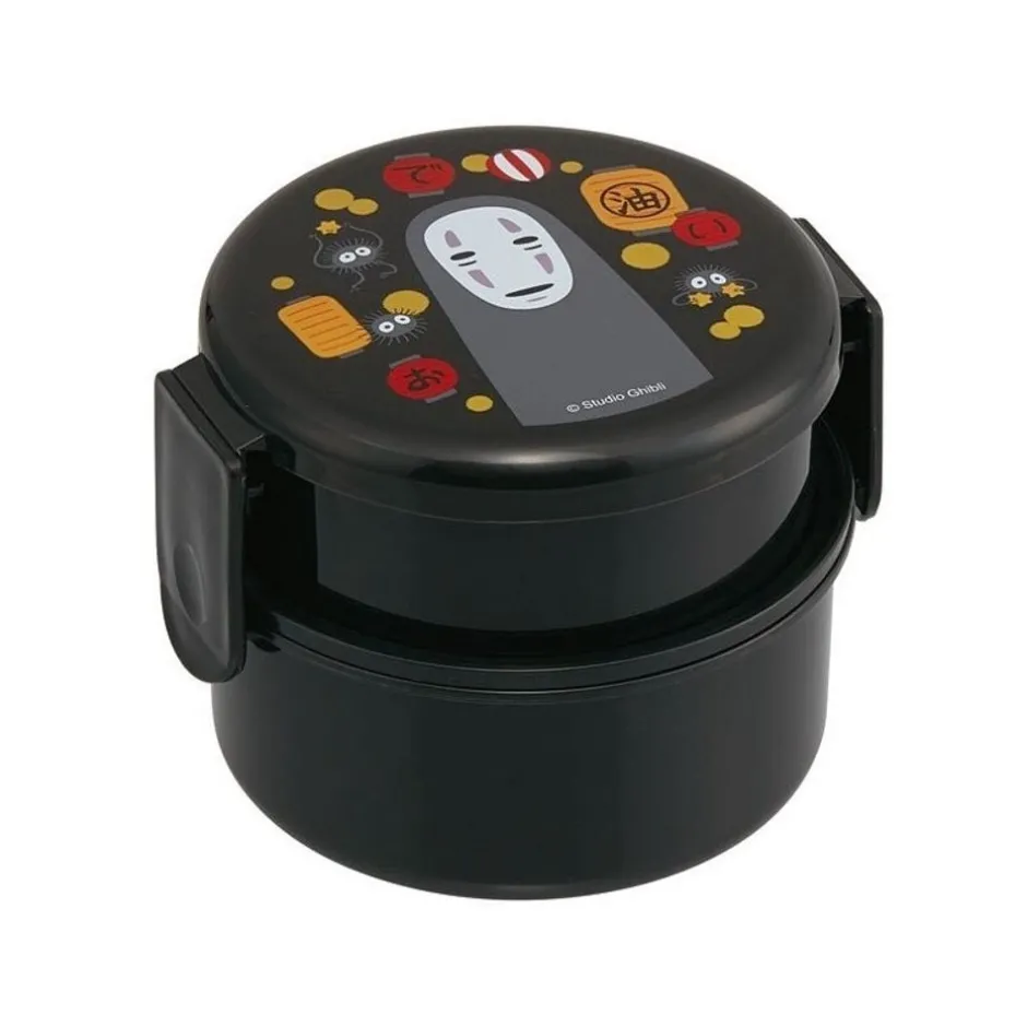 Maison Ghibli Kitchenware-Two Layers Round Shape Lunch Box No Face & Lantern - Spirited Away