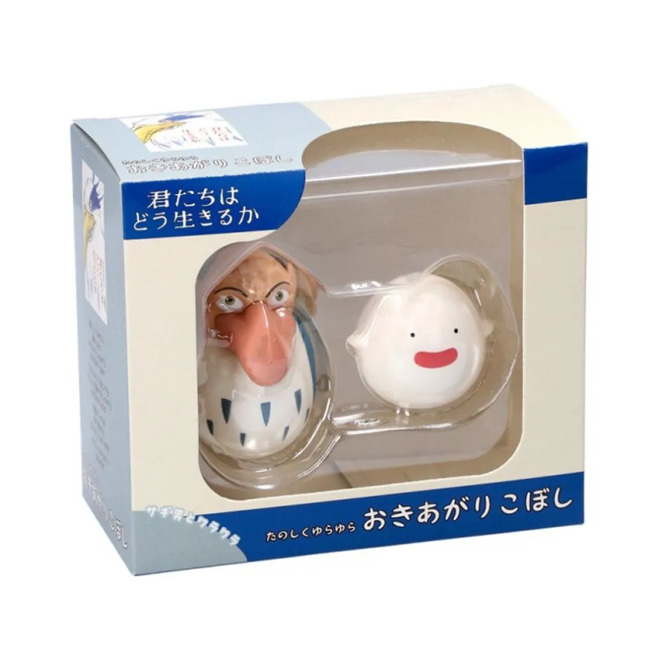Maison Ghibli Toys-Two Pack Roly-Poly Figurines Heron & Warawara - The Boy And The Heron