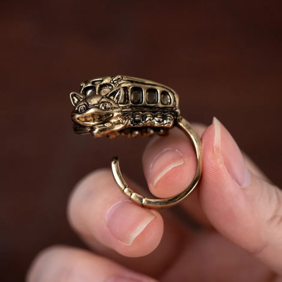Maison Ghibli Jewellery-Vintage Ring Catbus - My Neighbor Totoro