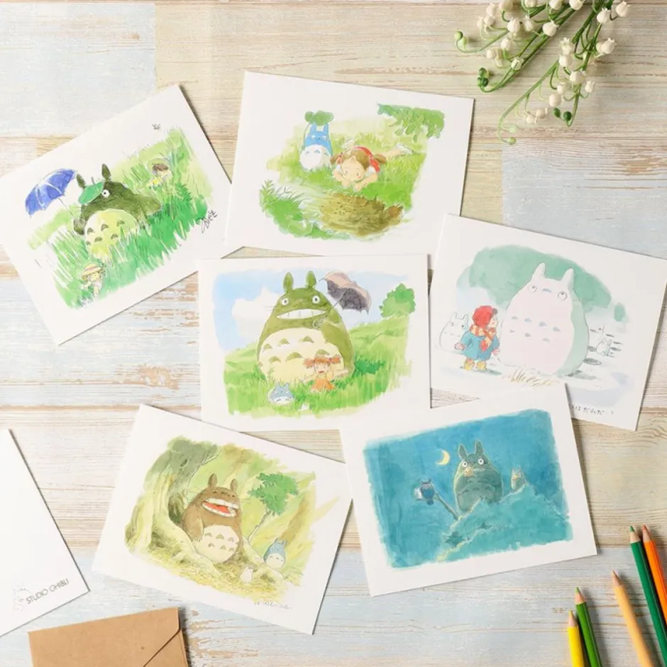 Maison Ghibli Postcards And Letter Papers-Watercolour Greeting Cards 24 X 15,8 Cm Summer - My Neighbor Totoro