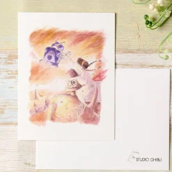 Maison Ghibli Postcards And Letter Papers-Watercolour Greeting Cards 24 X 15,8 Cm Rescue - Castle In The Sky