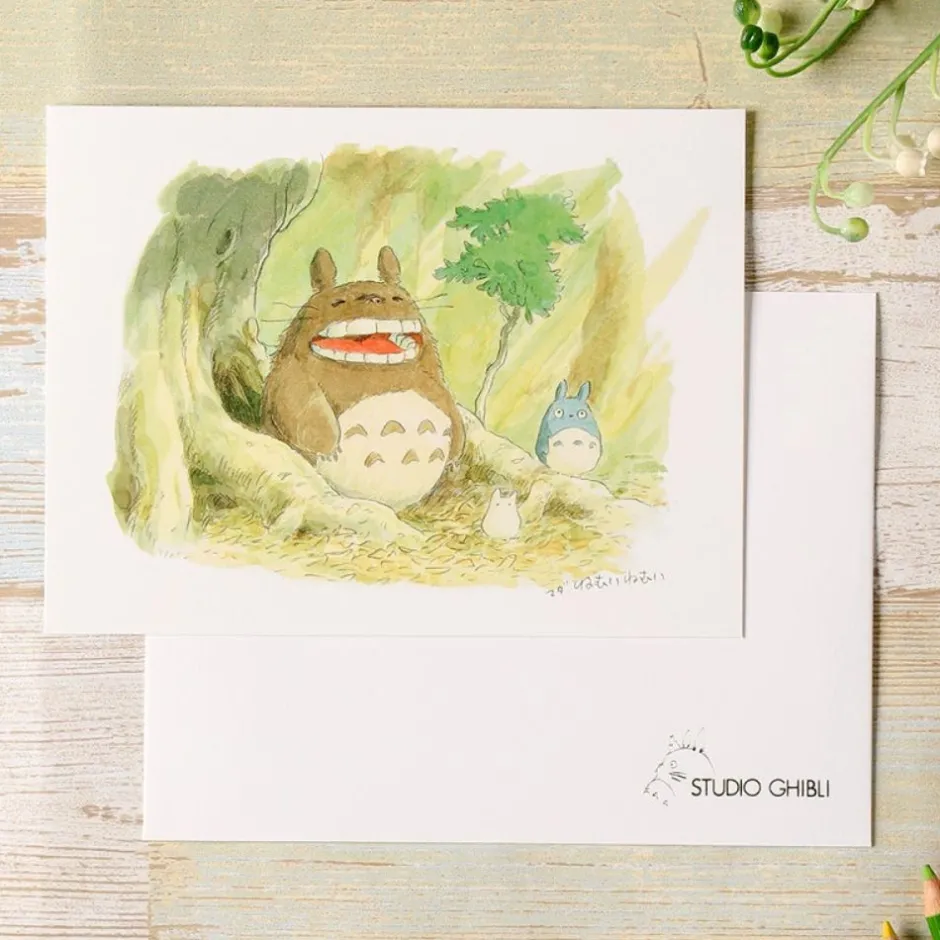 Maison Ghibli Postcards And Letter Papers-Watercolour Greeting Cards 24 X 15,8 Cm Spring - My Neighbor Totoro