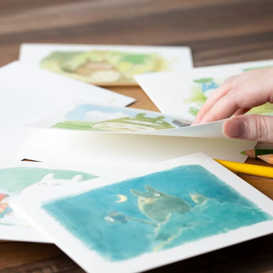 Maison Ghibli Postcards And Letter Papers-Watercolour Greeting Cards 24 X 15,8 Cm Autumn - My Neighbor Totoro