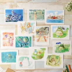 Maison Ghibli Postcards And Letter Papers-Watercolour Greeting Cards 24 X 15,8 Cm Autumn - My Neighbor Totoro